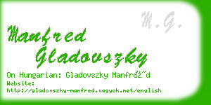 manfred gladovszky business card
